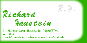 richard haustein business card